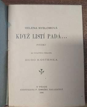 Helene Nyblom: Když listí padá-