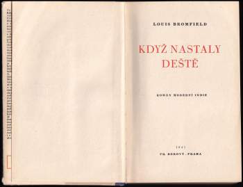 Louis Bromfield: Když nastaly deště