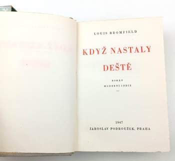 Louis Bromfield: Když nastaly deště