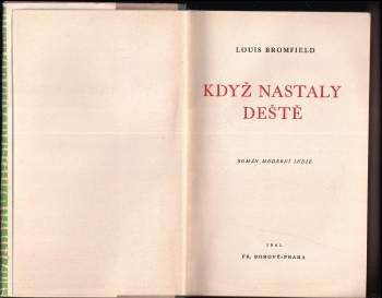 Louis Bromfield: Když nastaly deště