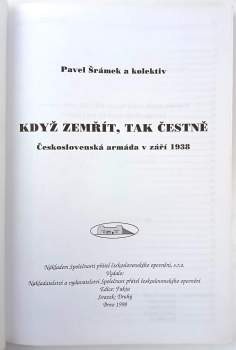 Pavel Šramek: Když zemřít, tak čestně