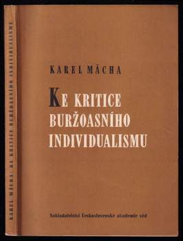 Ke kritice buržoazního individualismu