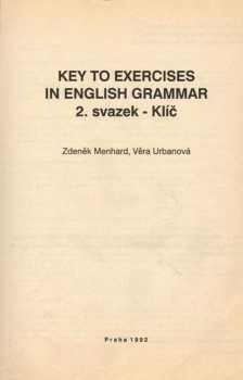 Key to exercises in English grammar