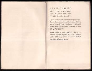 Jean Giono: Kéž tonu v radosti