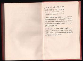 Jean Giono: Kéž tonu v radosti