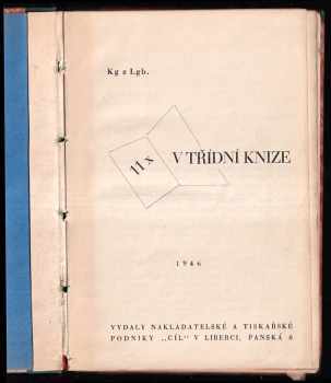 Karel Fabián: Kg z Lgb - 11x v třídní knize