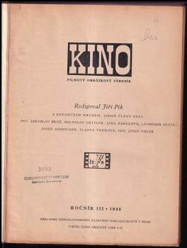 Antonín Novák: Kino - Ročník III.- čísla 1 - 37 - KOMPLETNÍ ROČNÍK