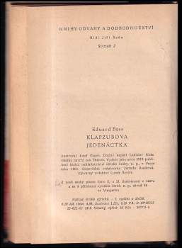 Eduard Bass: Klapzubova jedenáctka