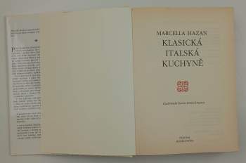 Marcella Hazan: Klasická italská kuchyně