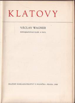 Václav Wagner: Klatovy