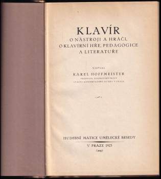 Karel Hoffmeister: Klavír