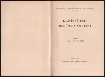 Oldřich Kredba: Klavírní trio Bedřicha Smetany