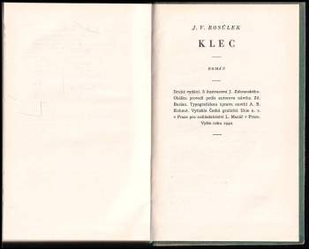 Jan Václav Rosůlek: Klec