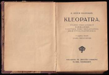 H. Rider Haggard: Kleopatra
