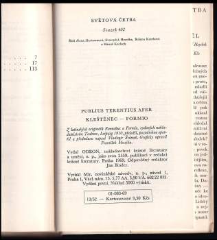 Terentius: Kleštěnec ; Formio