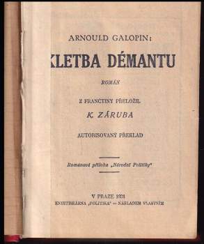 Arnould Galopin: Kletba démantu