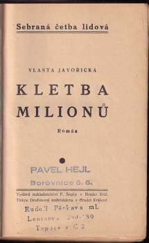 Vlasta Javořická: Kletba milionů