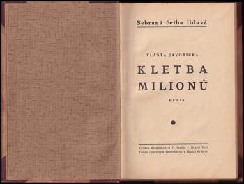 Vlasta Javořická: Kletba milionů