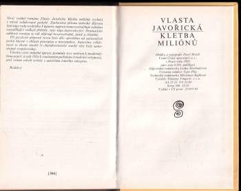 Vlasta Javořická: Kletba miliónů