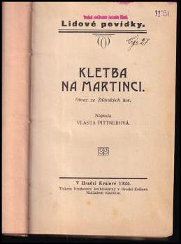 Vlasta Pittnerová: Kletba na Martinci
