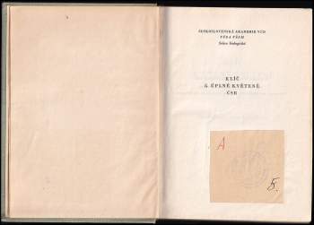 Josef Dostál: Klíč k úplné květeně ČSR