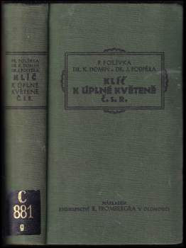 Karel Domin: Klíč k úplné květeně republiky Československé
