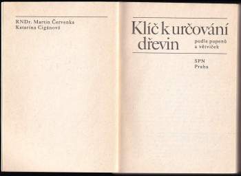 Martin Červenka: Klíč k určování dřevin podle pupenů a větviček