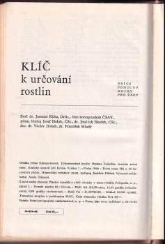 Jaromír Klika: Klíč k určování rostlin