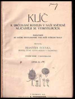 Klíč k určování rostlin v naší květeně nejčastěji se vyskytujících