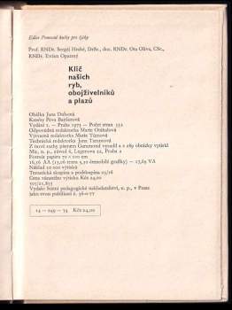 Sergej Hrabě: Klíč našich ryb, obojživelníků a plazů
