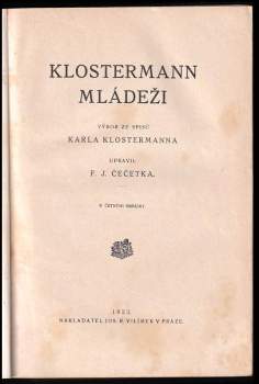 Karel Klostermann: Klostermann mládeži