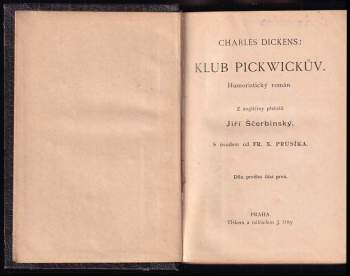 Charles Dickens: Klub Pickwickův