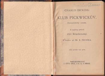 Charles Dickens: Klub Pickwickův
