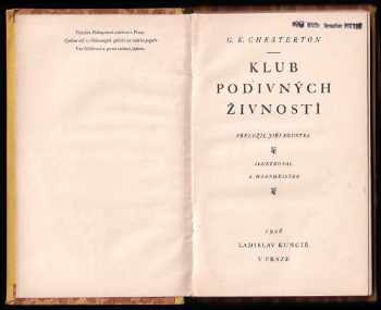 G. K Chesterton: Klub podivných živností