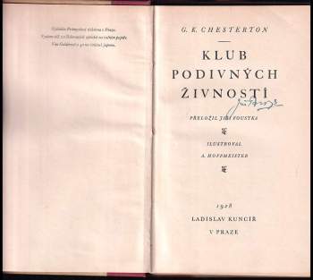 G. K Chesterton: Klub podivných živností