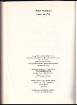 Chuck Palahniuk: Klub rváčů