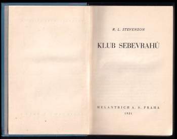Robert Louis Stevenson: Klub sebevrahů