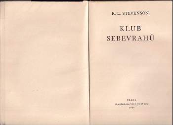 Robert Louis Stevenson: Klub sebevrahů