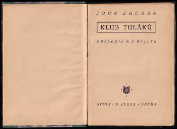 John Buchan: Klub tuláků