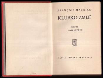 François Mauriac: Klubko zmijí
