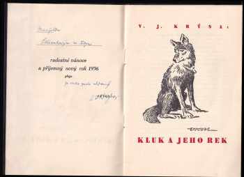 Vendelín Josef Krýsa: Kluk a jeho Rek