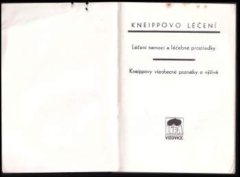 Sebastian Kneipp: Kneippovo léčení