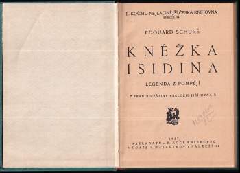Edouard Schuré: Kněžka Isidina