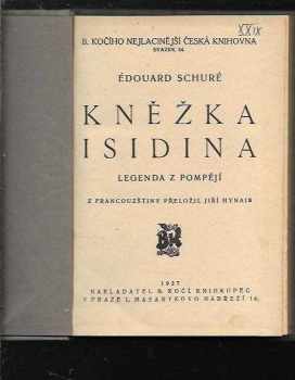 Edouard Schuré: Kněžka Isidina - legenda z Pompejí