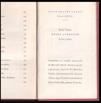 Karel Čapek: Kniha apokryfů