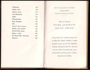 Karel Čapek: Kniha apokryfů
