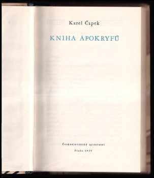 Karel Čapek: Kniha apokryfů