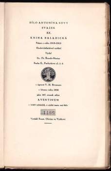 Antonín Sova: Kniha baladická