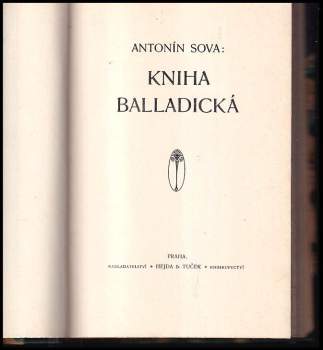 Antonín Sova: Kniha balladická