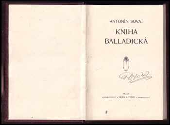 Antonín Sova: Kniha balladická